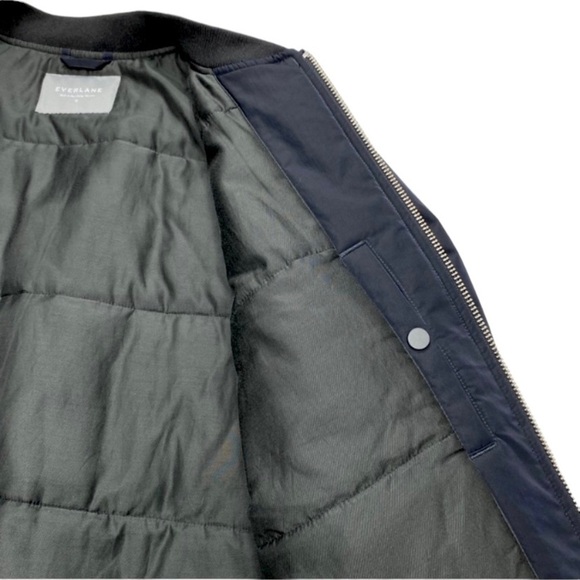 EVERLANE Filled Zip up Bomber Jacket in Black Size M NWOT - Picture 8 of 9